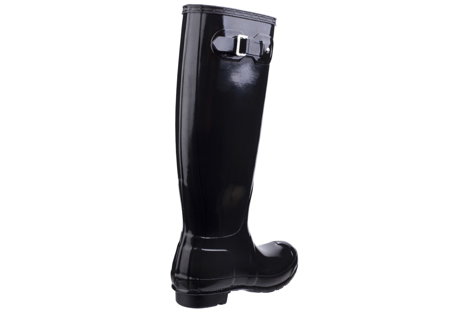 hunter-original-tall-gloss-black-patterned-wellingtons-back