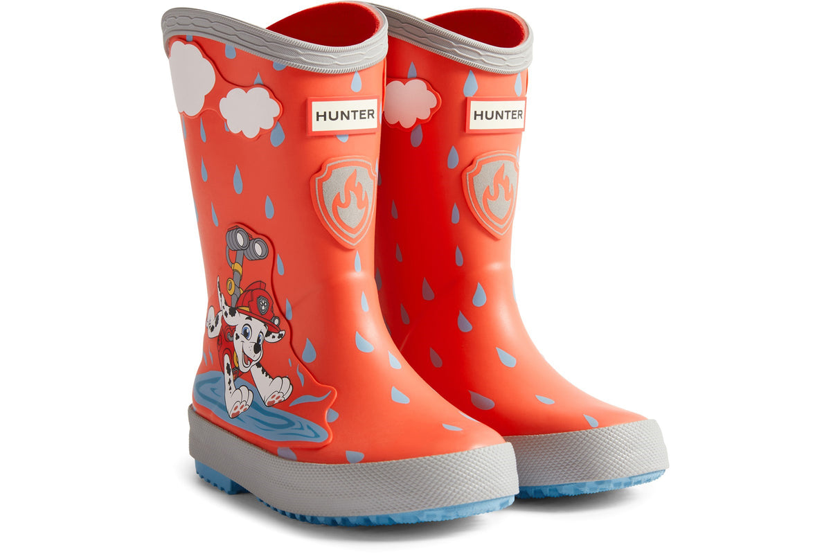 Hunter Paw Patrol Rubble Poppy Red Boys Wellingtons