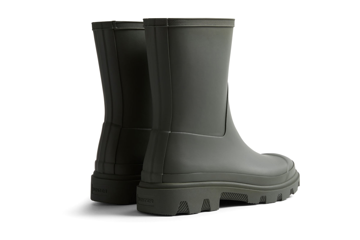 Hunter Downpour Short Dark Olive Mens Wellies & Work Boots