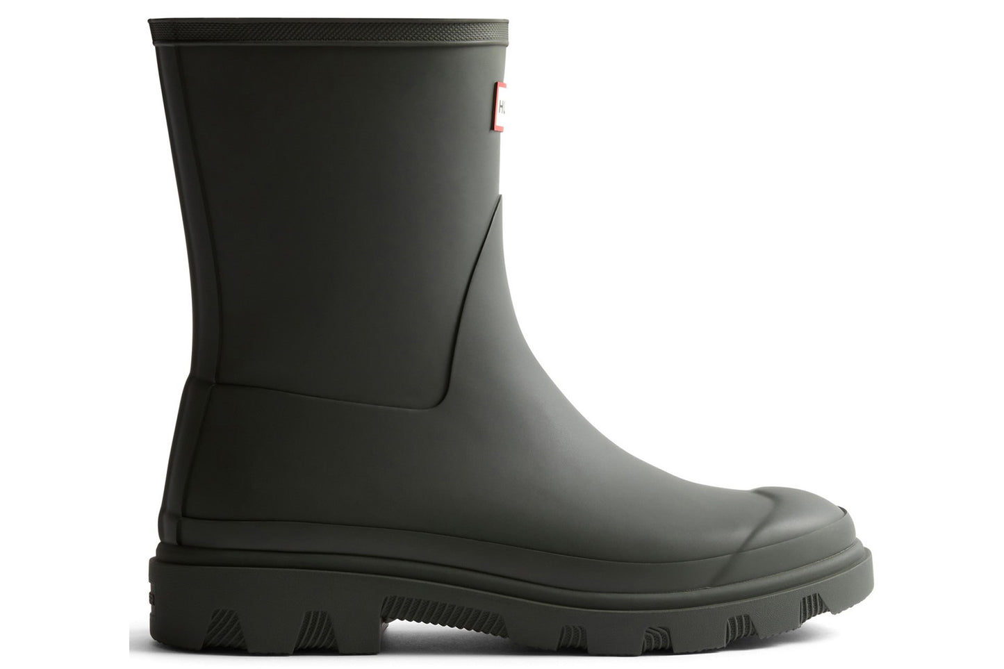 Hunter Downpour Short Dark Olive Mens Wellies & Work Boots