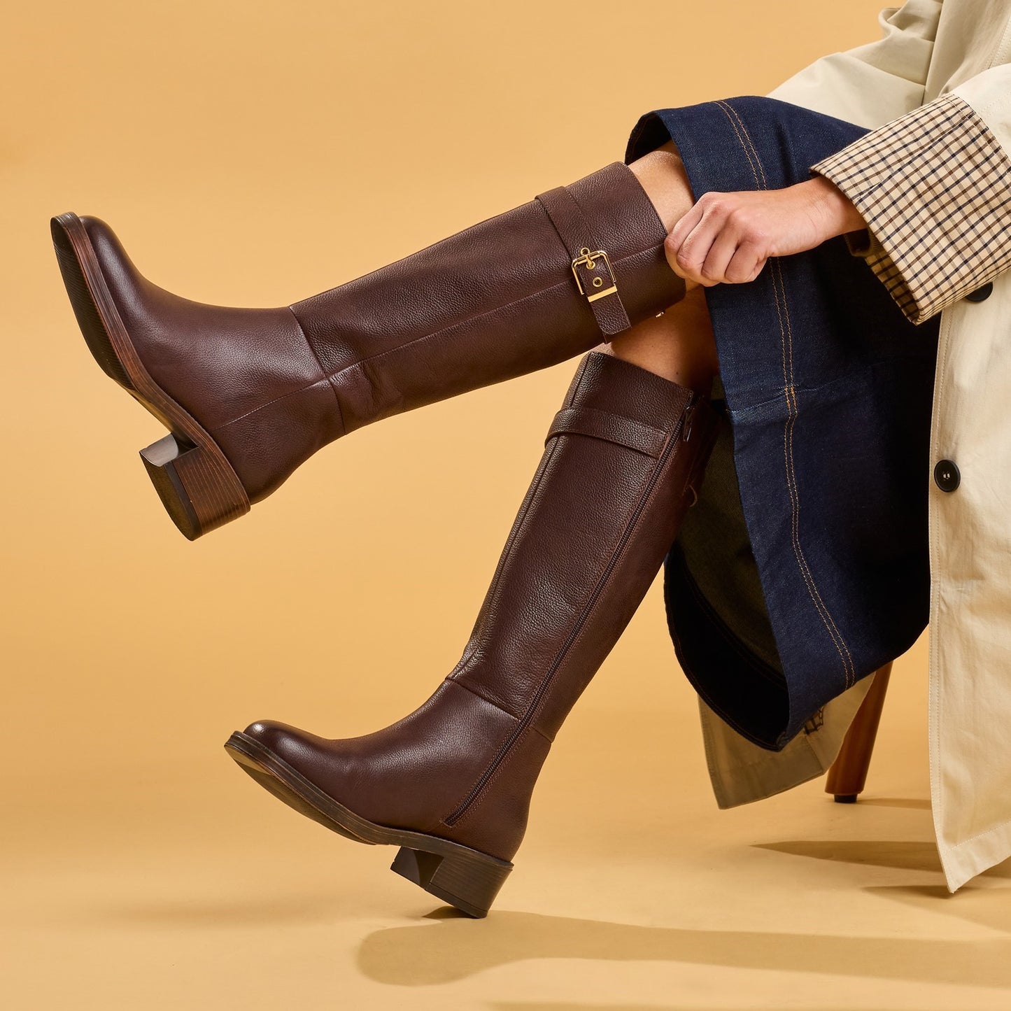 Hush Puppies Anita Long Boot Brown Womens Boots