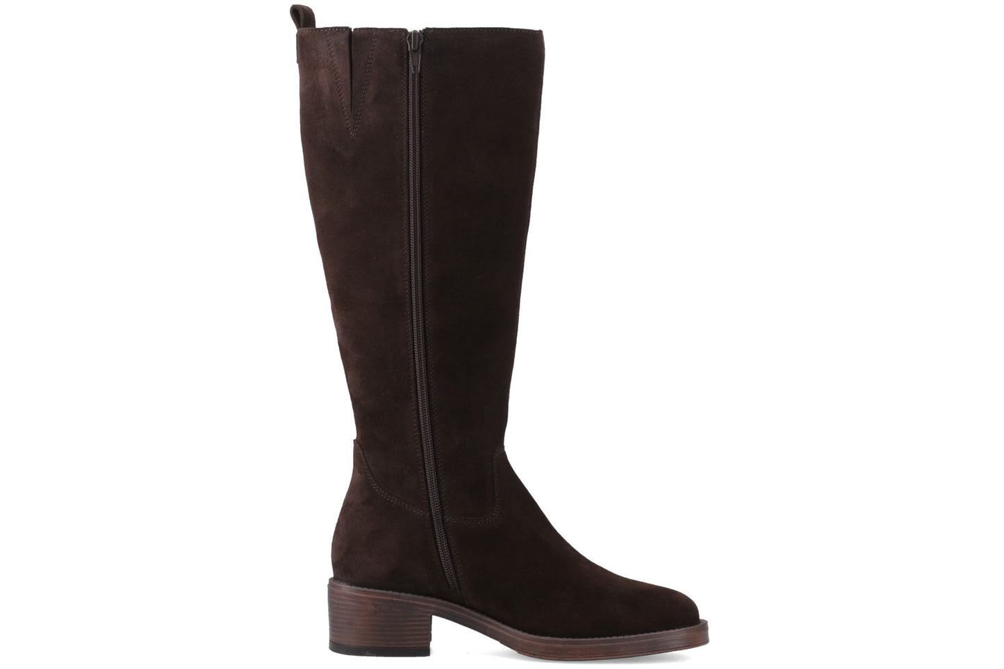 Hush Puppies Antonia Suede Long Boot Chocolate Womens Boots