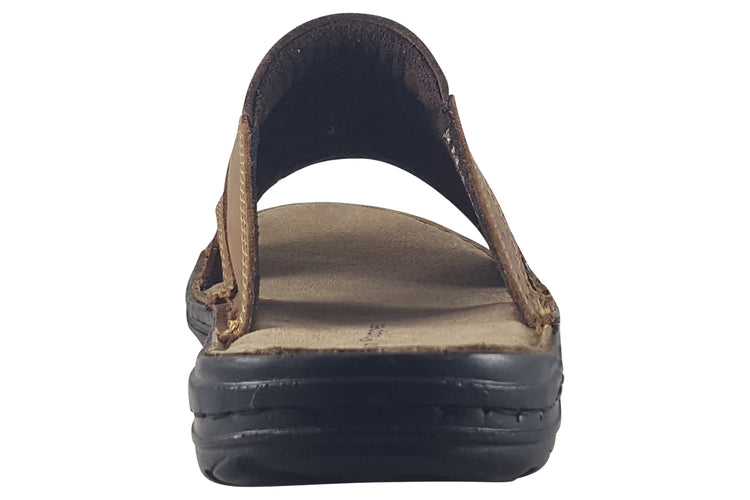 Hush Puppies Archer Mule Tan Mens Sandals