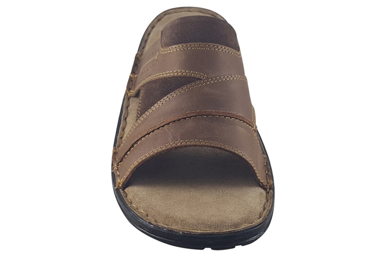 Hush Puppies Archer Mule Tan Mens Sandals