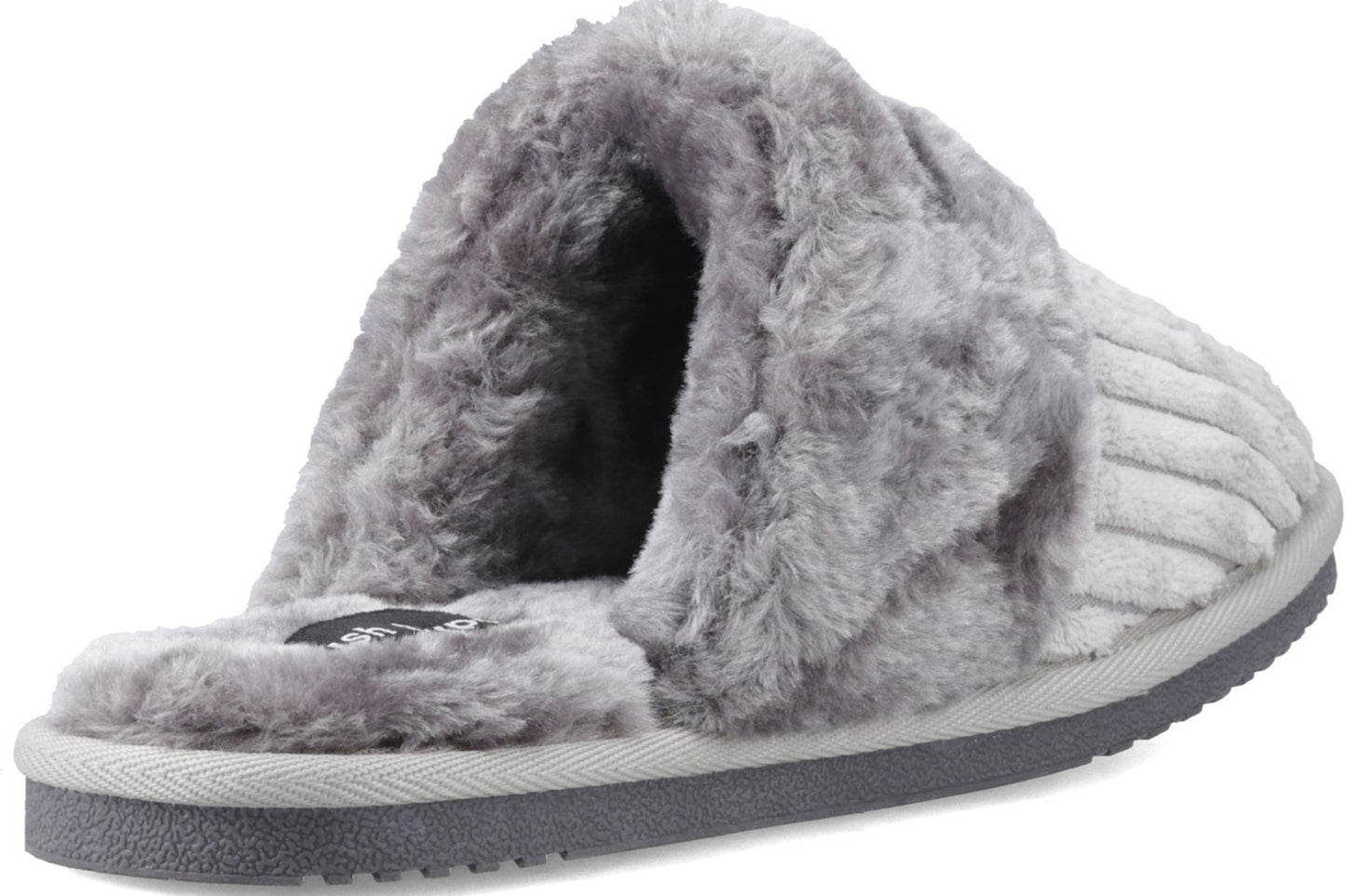 Hush Puppies Arianna Cord Slipper Grey Womens Slippers