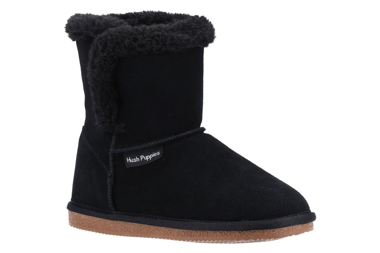 Hush Puppies Ashleigh Black Womens Slippers