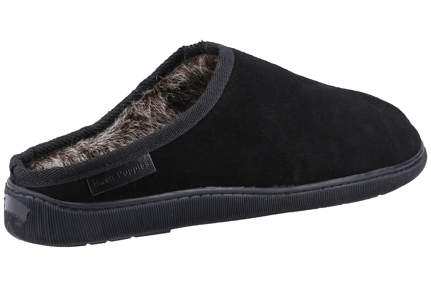 Hush Puppies Ashton Black Mens Slippers