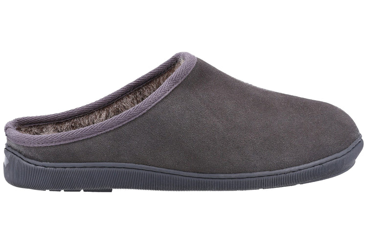 Hush Puppies Ashton Grey Mens Slippers