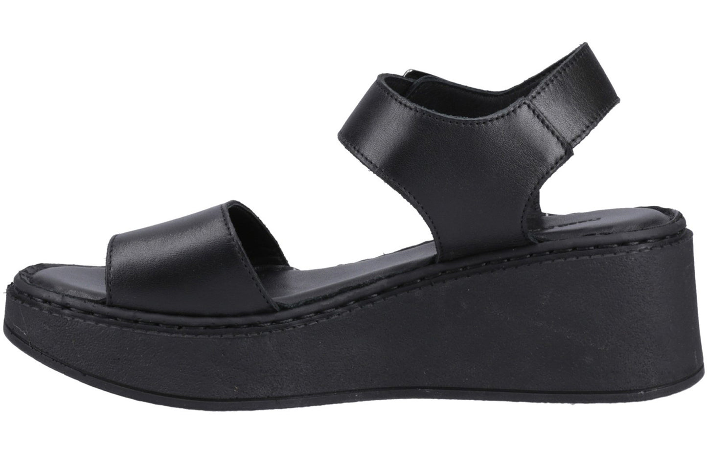 Hush Puppies Beatrix Wedge Black Womens Sandals