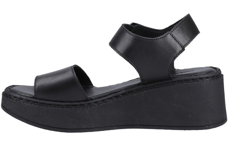 Hush Puppies Beatrix Wedge Black Womens Sandals
