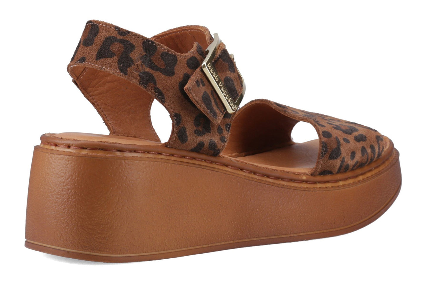 Hush Puppies Beatrix Wedge Leopard Womens Sandals
