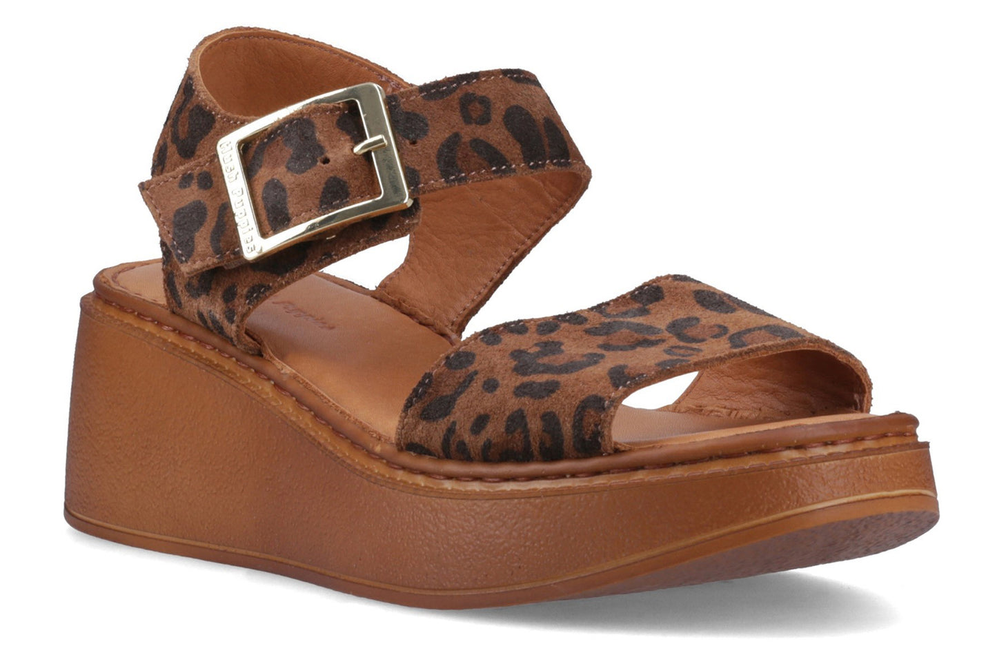 Hush Puppies Beatrix Wedge Leopard Womens Sandals