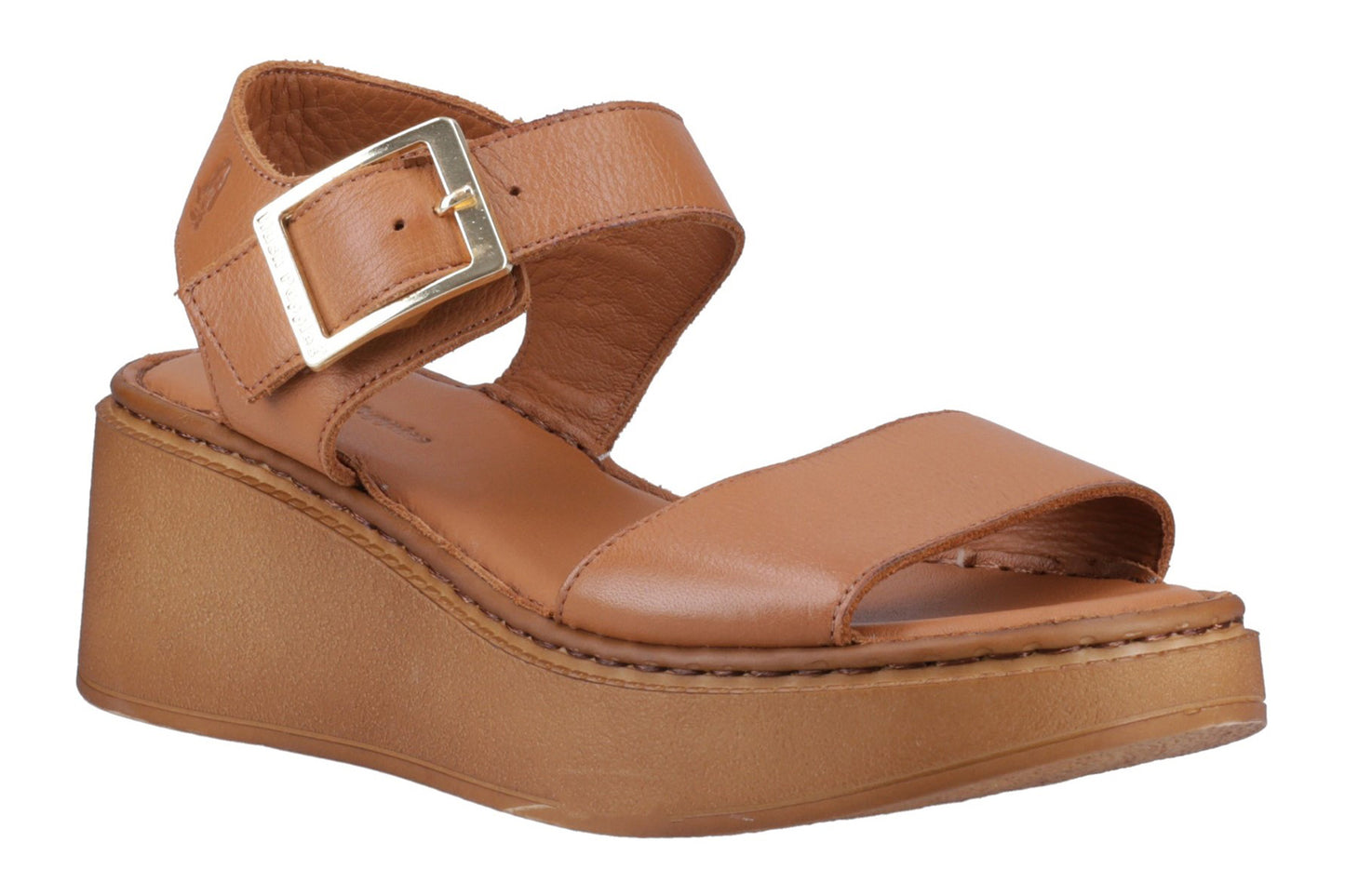 Hush Puppies Beatrix Wedge Tan Womens Sandals