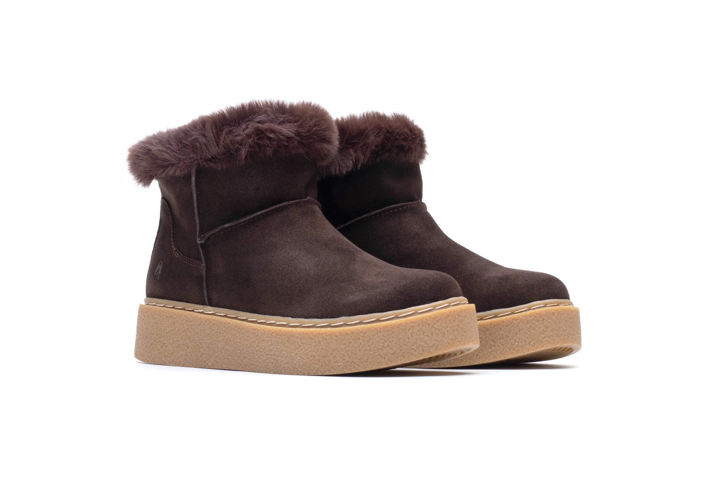 Hush Puppies Becca Ankle Boots Chocolate Womens Boots