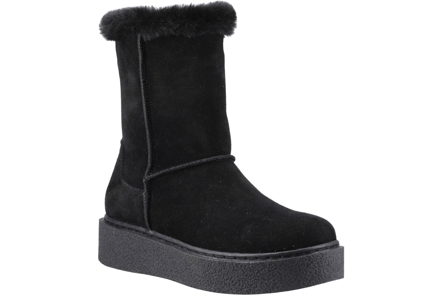 Hush Puppies Becca Mid Boots Black Womens Boots