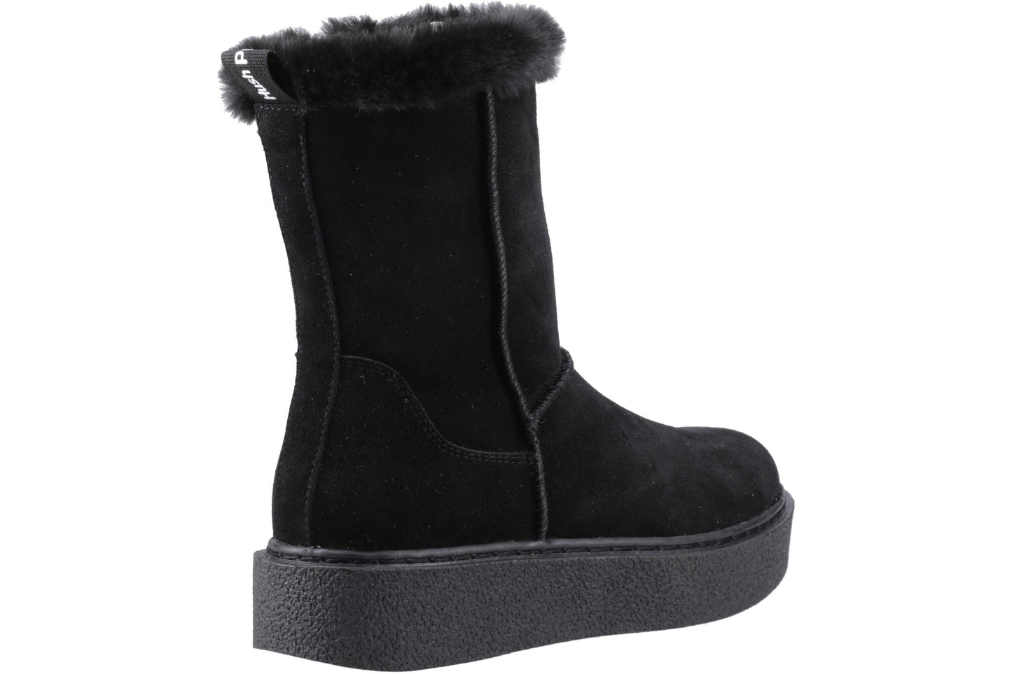 Hush Puppies Becca Mid Boots Black Womens Boots