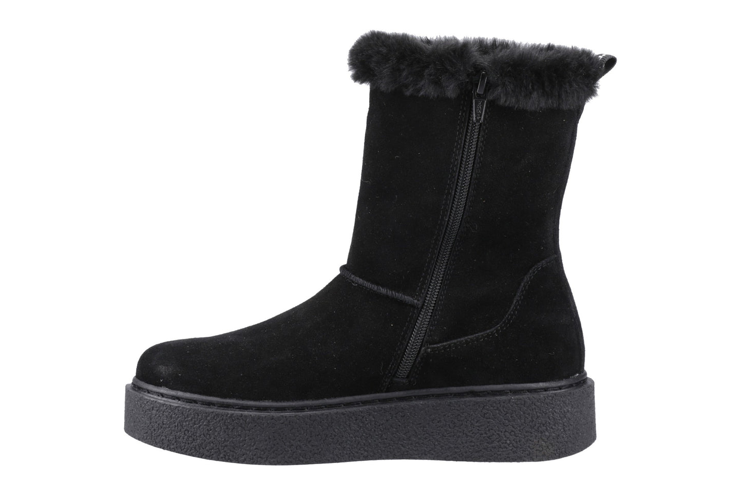 Hush Puppies Becca Mid Boots Black Womens Boots