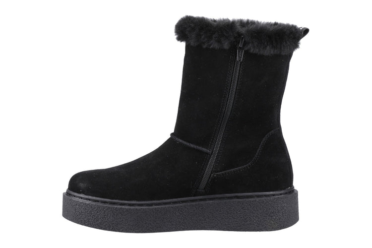 Hush Puppies Becca Mid Boots Black Womens Boots