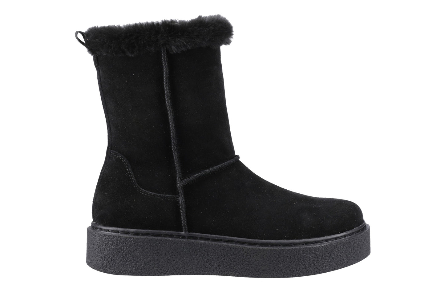 Hush Puppies Becca Mid Boots Black Womens Boots