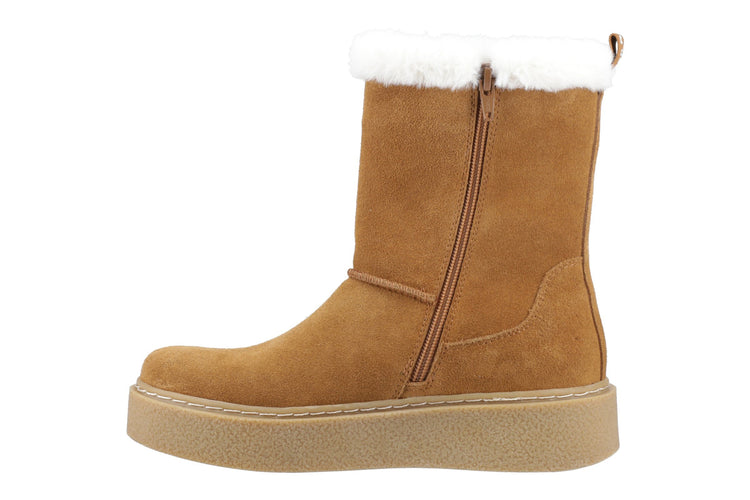 Hush Puppies Becca Mid Boots Tan Womens Boots