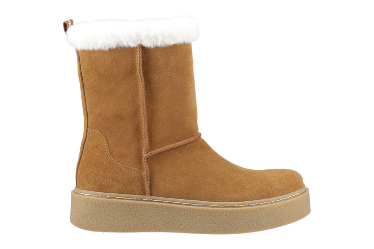 Hush Puppies Becca Mid Boots Tan Womens Boots