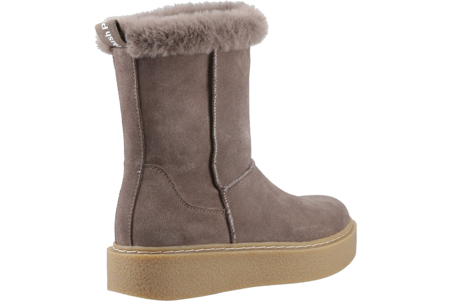 Hush Puppies Becca Mid Boots Taupe Womens Boots