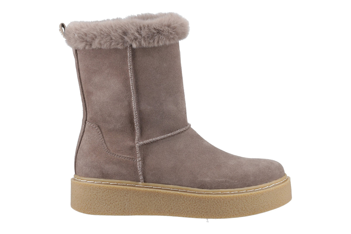 Hush Puppies Becca Mid Boots Taupe Womens Boots