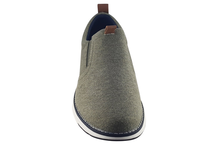 Hush Puppies Benny Slip On Khaki Mens Shoes