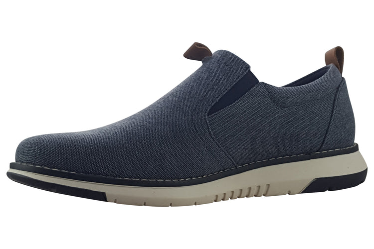 Hush Puppies Benny Slip On Navy Mens Shoes