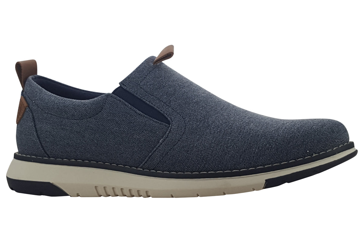 hush puppies benny slip on navy mens shoes right