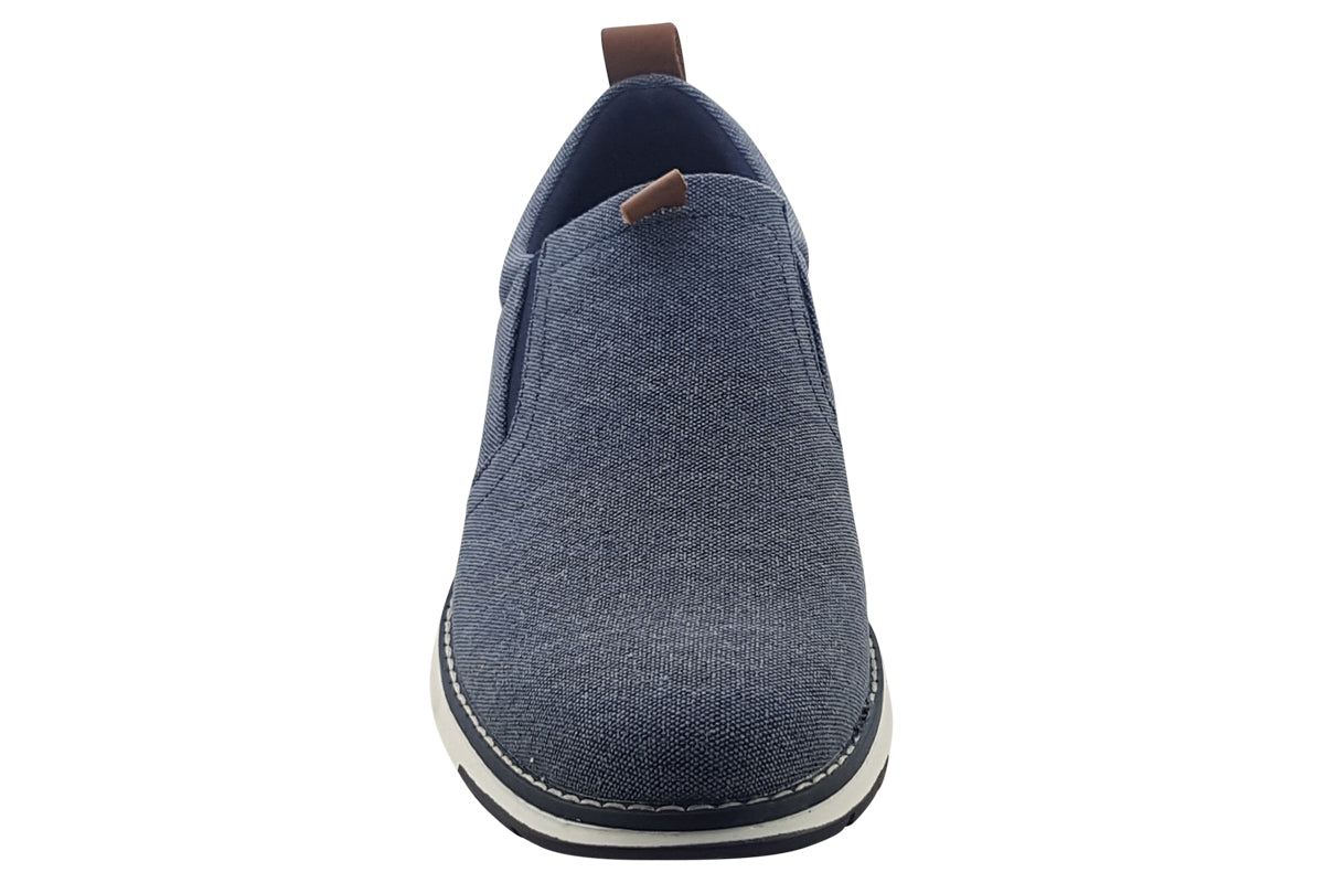 hush puppies benny slip on navy mens shoes top
