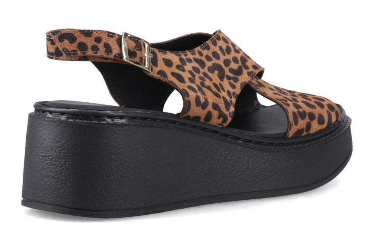 Hush Puppies Bex Wedge Leopard Womens Sandals