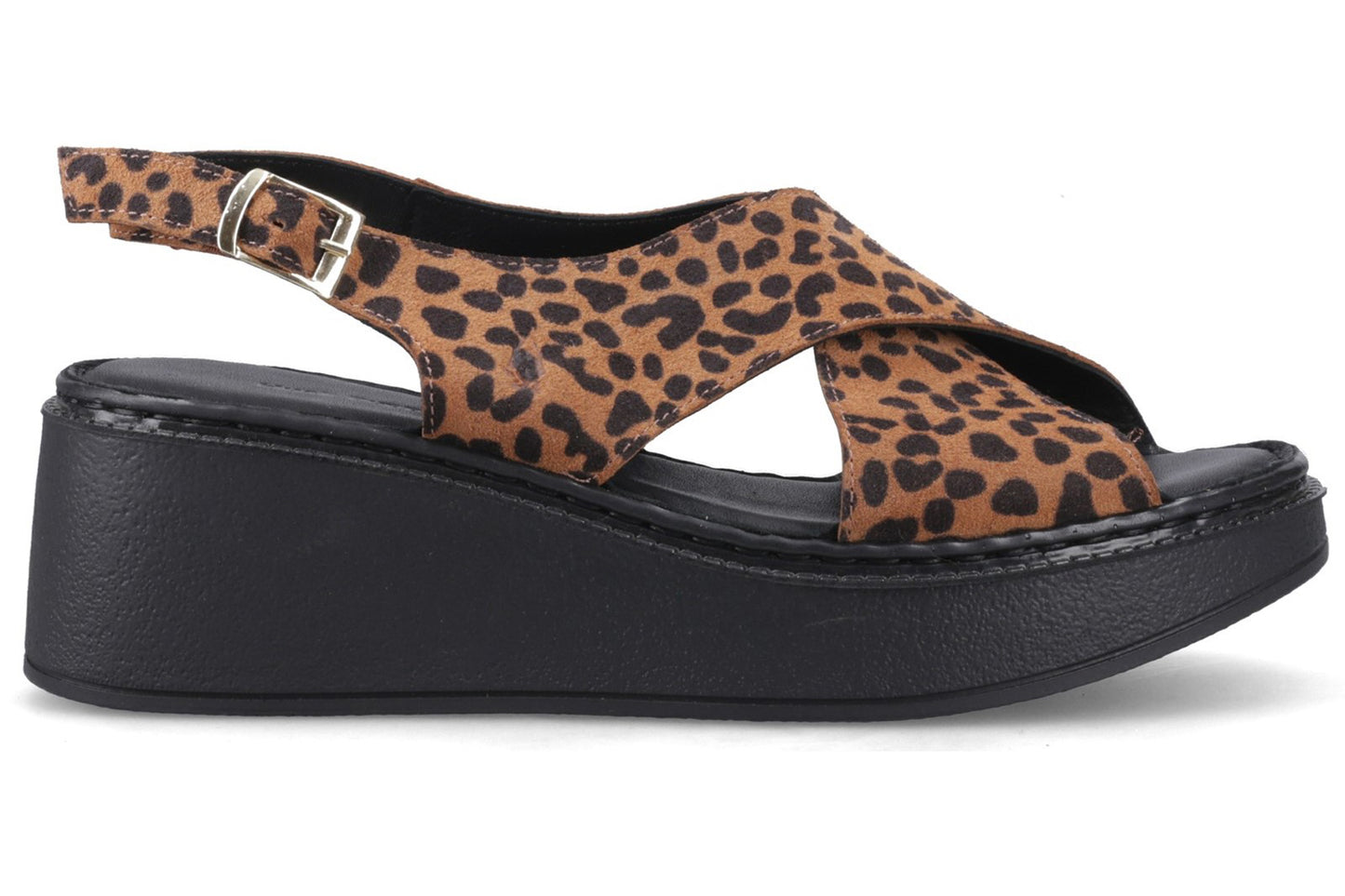 Hush Puppies Bex Wedge Leopard Womens Sandals