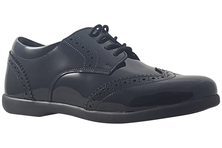 Hush Puppies Bridget Patent Black Patent Girls School Shoes