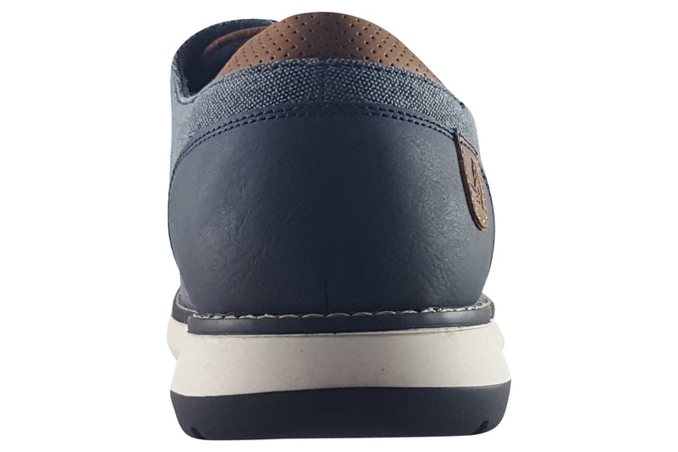 Hush Puppies Bruce Lace Up Navy Mens Shoes