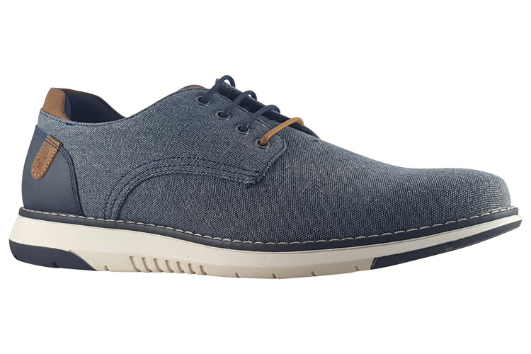 Hush Puppies Bruce Lace Up Navy Mens Shoes
