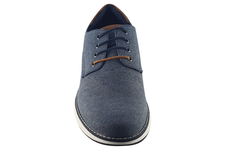 Hush Puppies Bruce Lace Up Navy Mens Shoes
