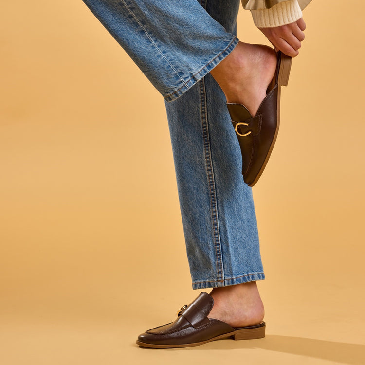 Hush Puppies Calla Mule Chocolate Womens Shoes