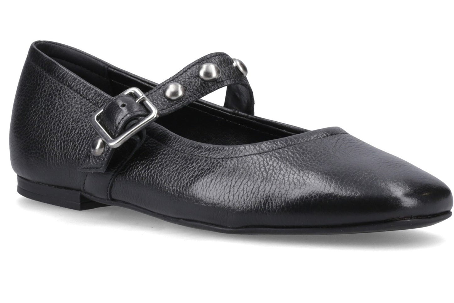 Hush Puppies Charlene Stud Ballerina Black Womens Shoes