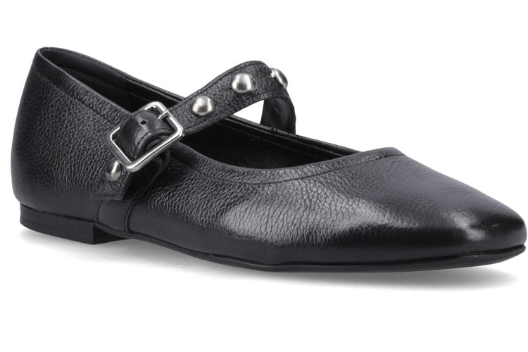 Hush Puppies Charlene Stud Ballerina Black Womens Shoes