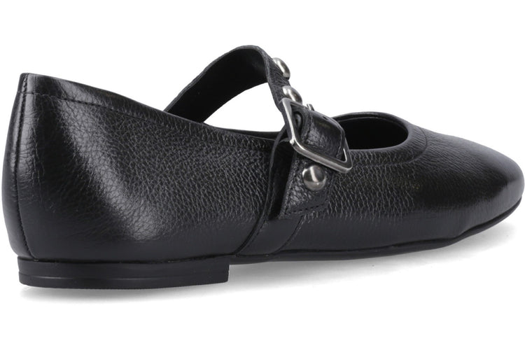 Hush Puppies Charlene Stud Ballerina Black Womens Shoes