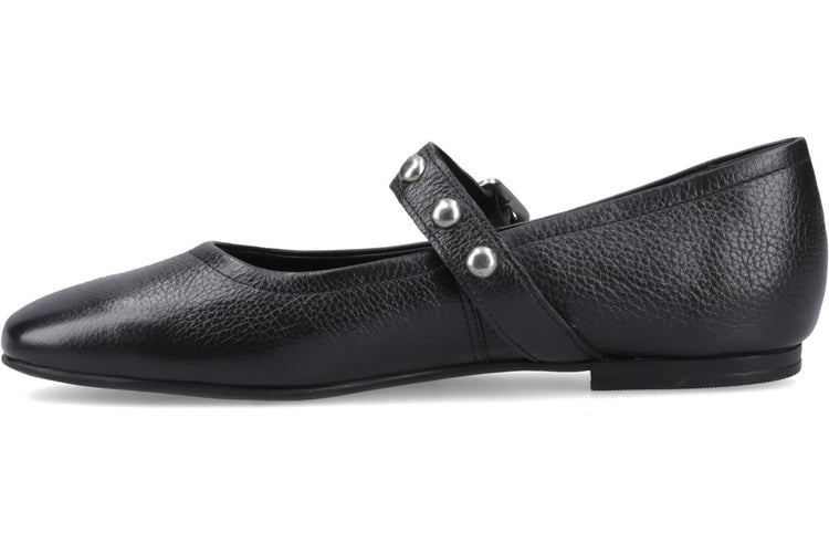 Hush Puppies Charlene Stud Ballerina Black Womens Shoes