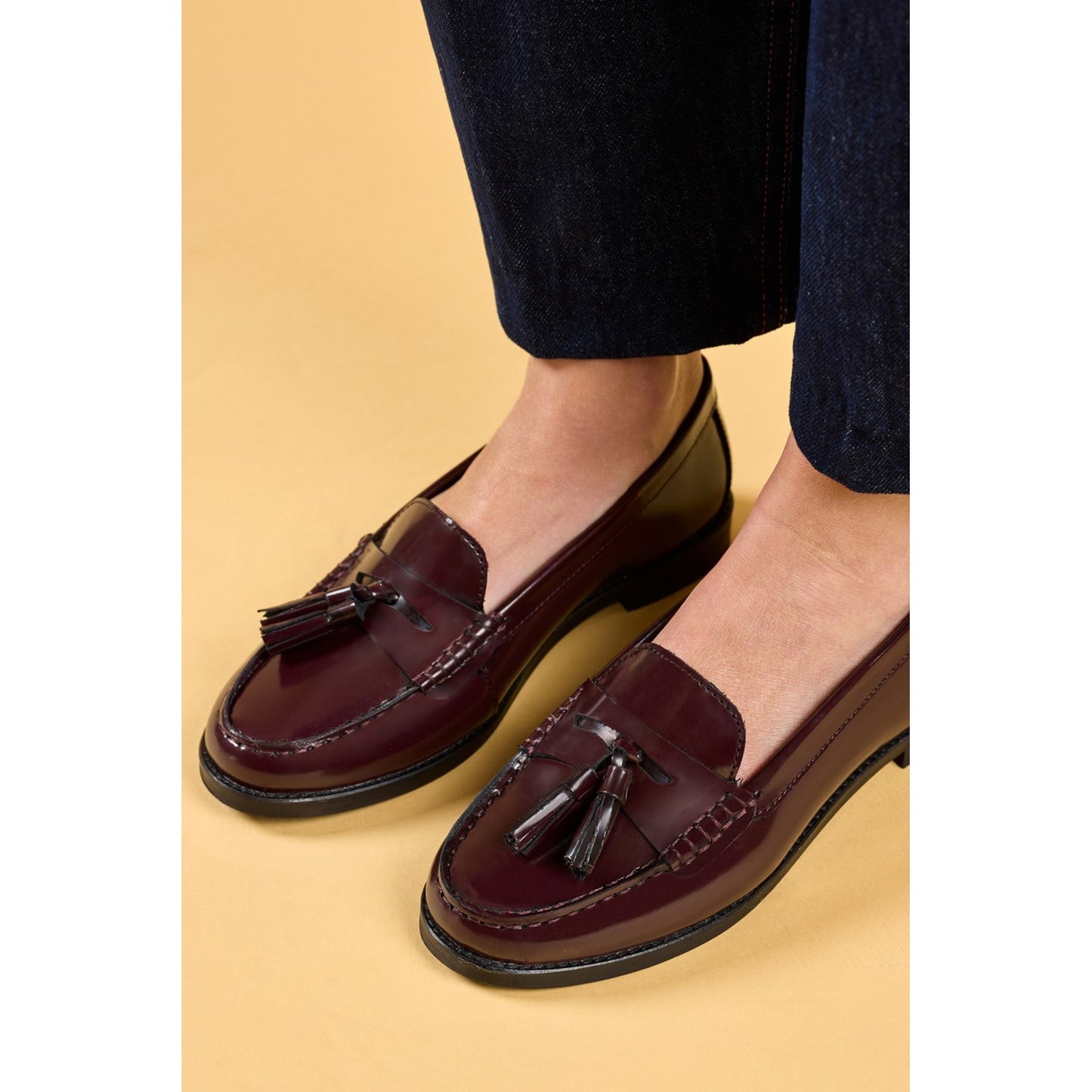 Hush Puppies Connie Tassel Loafer Aubergine Womens Shoes
