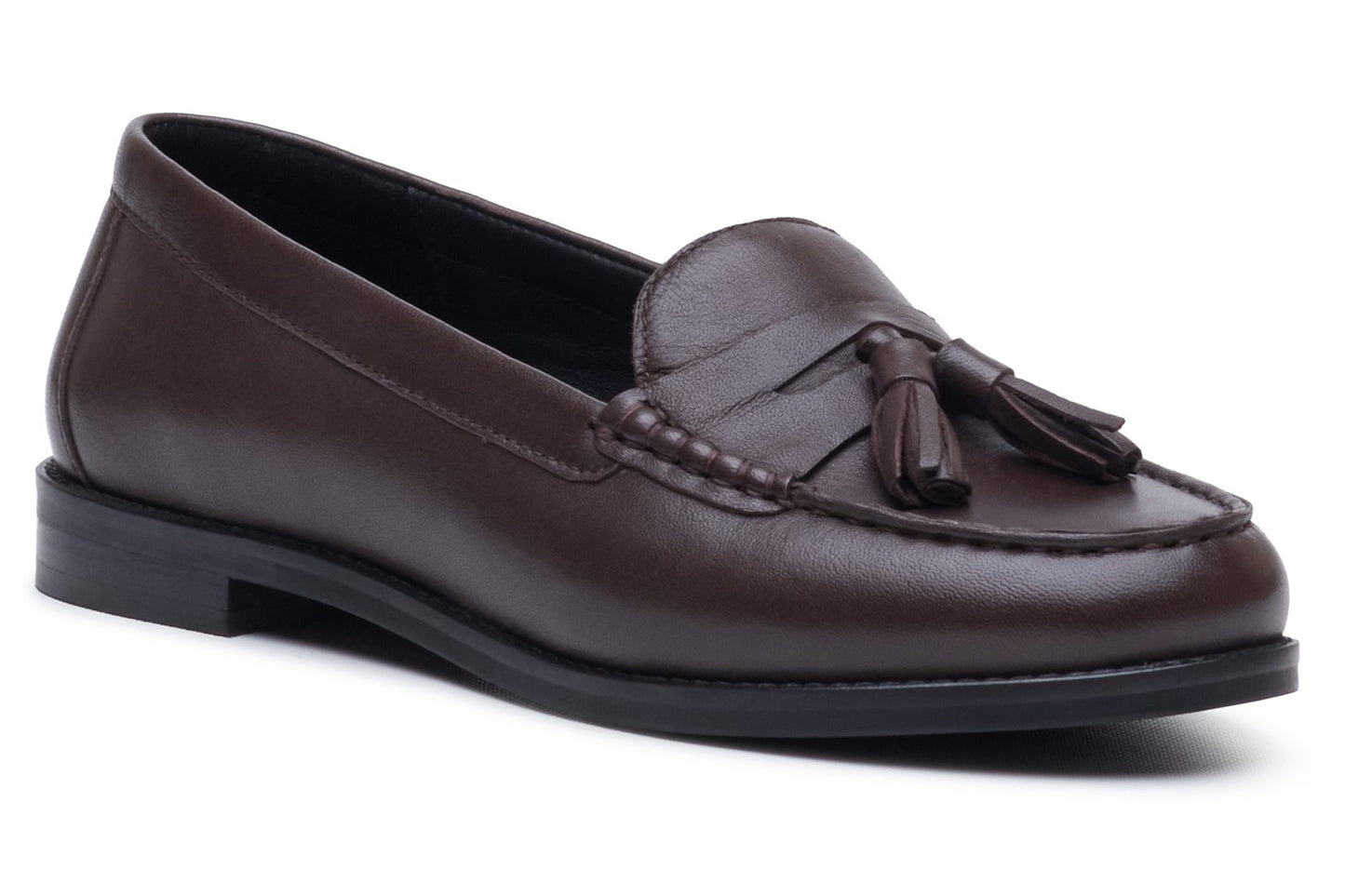 Hush Puppies Connie Tassel Loafer Chocolate Womens Shoes