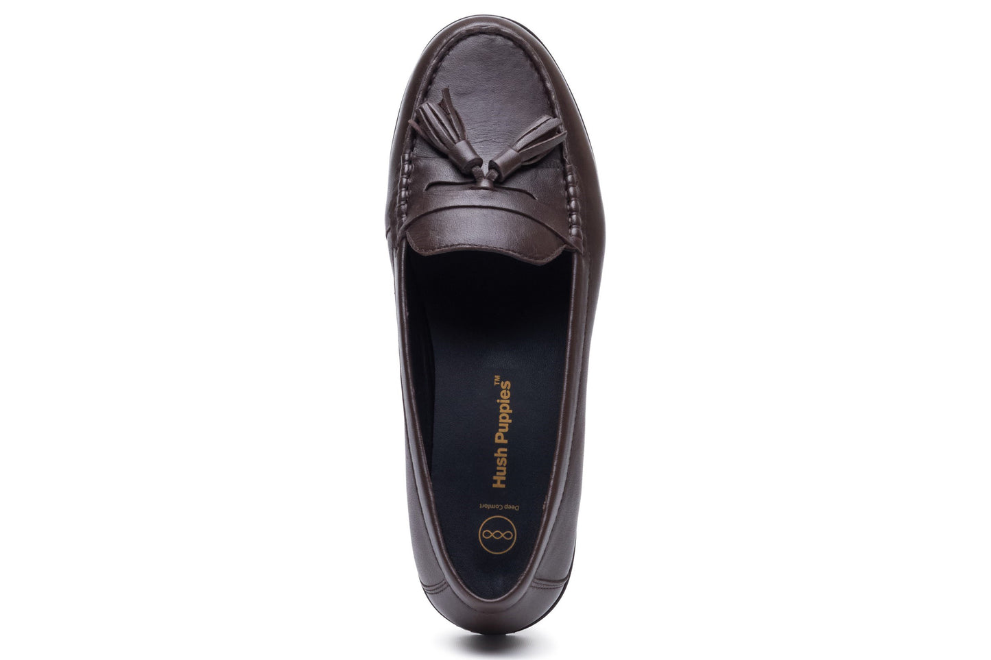Hush Puppies Connie Tassel Loafer Chocolate Womens Shoes