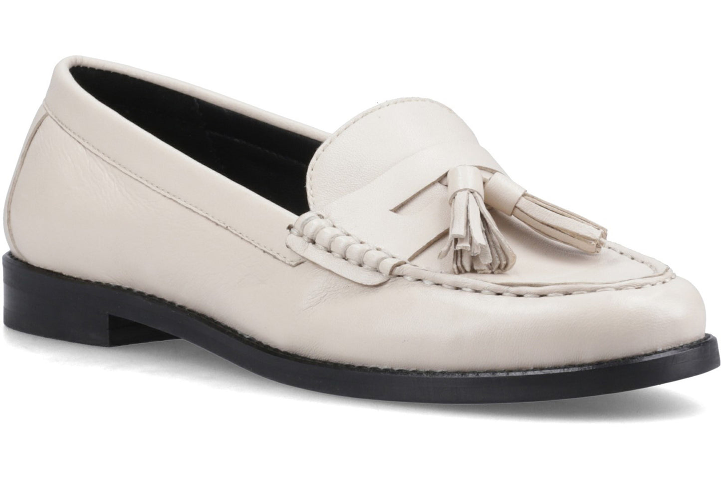 Hush Puppies Connie Tassel Loafer Cream Womens Shoes