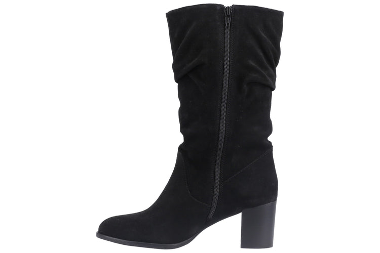 Hush Puppies Cosima Black Suede Women Boots