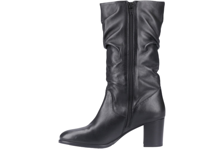 Hush Puppies Cosima Black Leather Womens Boots