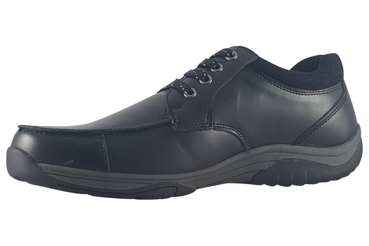 Hush Puppies Derek Lace Up Black Mens Shoes