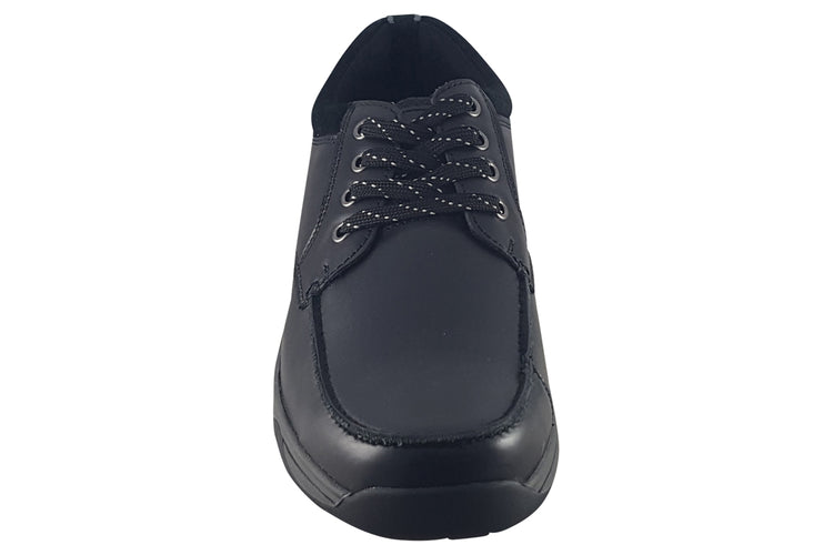 Hush Puppies Derek Lace Up Black Mens Shoes